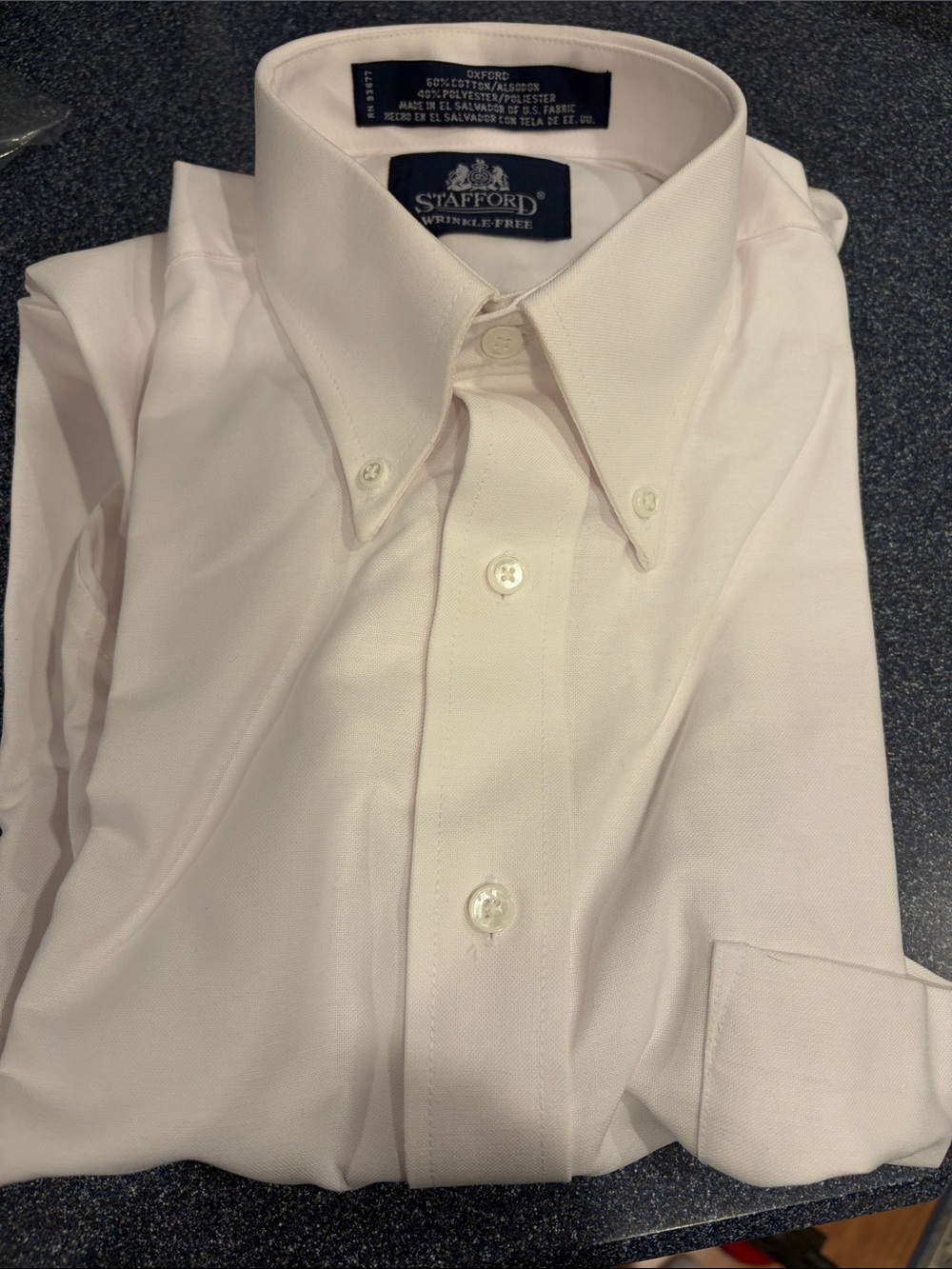 Stafford Men's white Button-Down Dress Shirt